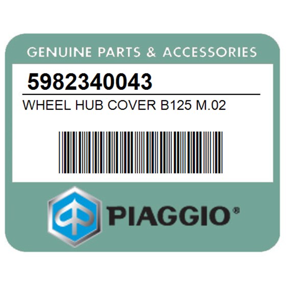 Piaggio 5982340043 Wheel Hub Cover B125 M.02
