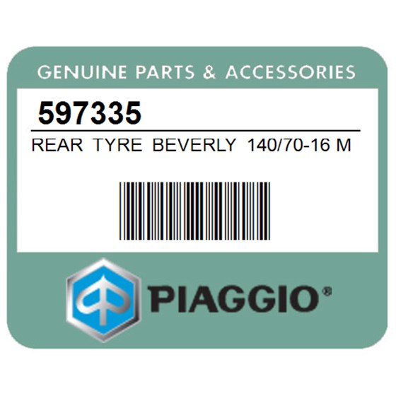 Piaggio 597335 Rear Tyre Beverly 140/70-16 Mic