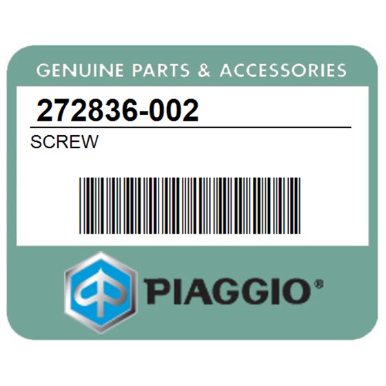 Piaggio 272836-002 Screw