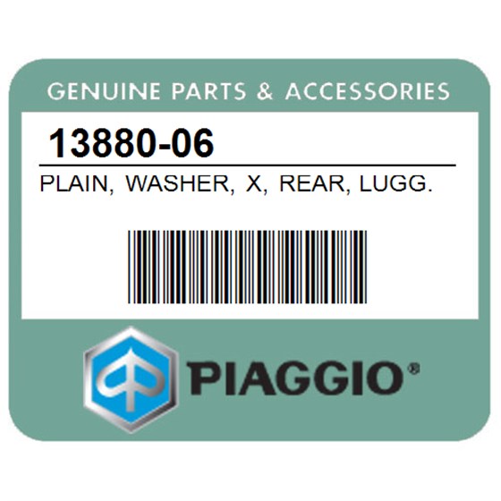 Piaggio 13880-06 Plain, Washer, X, Rear, Lugg.Rack-6, 5X16x1, 5