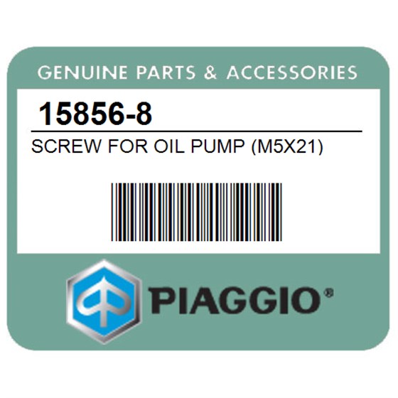 Piaggio 15856-8 Screw For Oil Pump (M5x21)