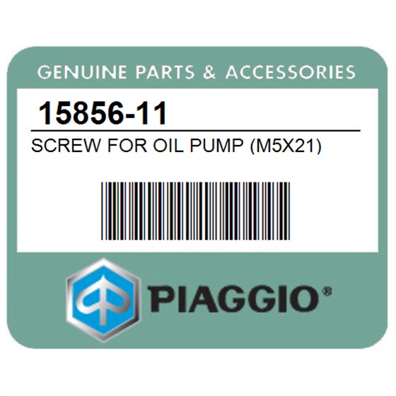 Piaggio 15856-11 Screw For Oil Pump (M5x21)