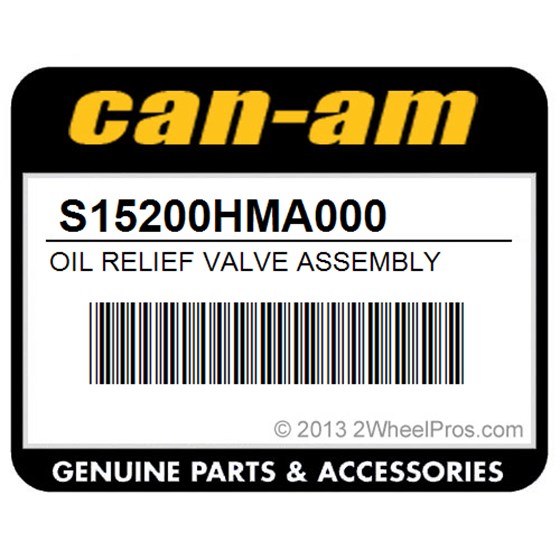 Can-Am S15200HMA000 Oil Relief Valve Assembly