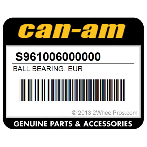 Can-Am S961006000000 Ball Bearing. Eur