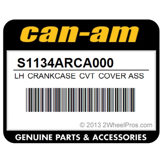 Can-Am S1134ARCA000 Lh Crankcase Cvt Cover Assembly