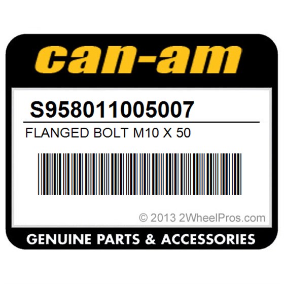 Can-Am S958011005007 Flanged Bolt M10 X 50