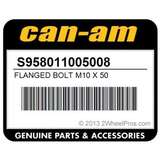 Can-Am S958011005008 Flanged Bolt M10 X 50