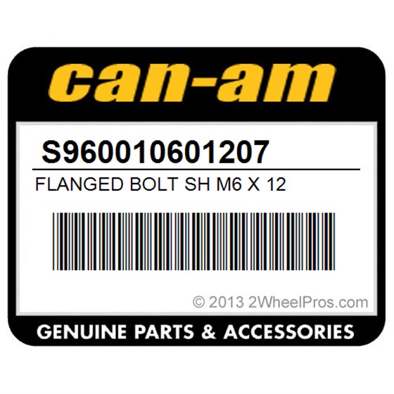 Can-Am S960010601207 Flanged Bolt Sh M6 X 12