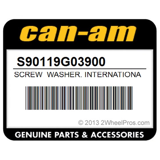 Can-Am S90119G03900 Screw Washer. International