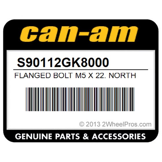 Can-Am S90112GK8000 Flanged Bolt M5 X 22. North America