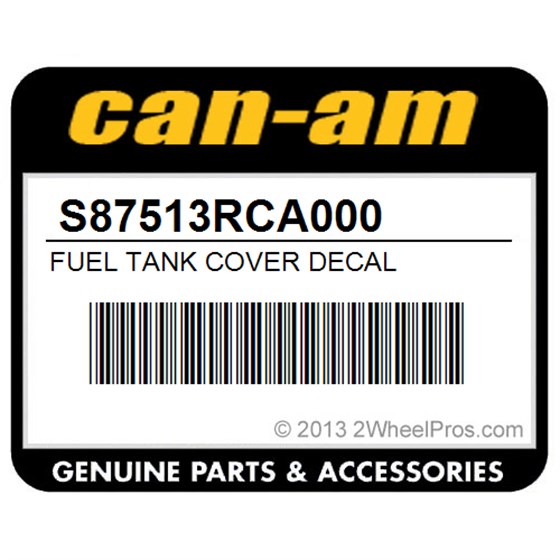Can-Am S87513RCA000 Fuel Tank Cover Decal