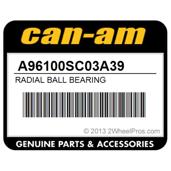 Can-Am A96100SC03A39 Radial Ball Bearing