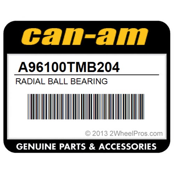 Can-Am A96100TMB204 Radial Ball Bearing