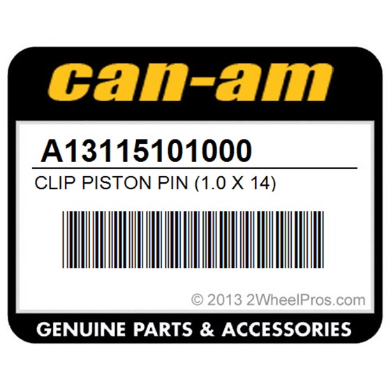 Can-Am A13115101000 Clip Piston Pin (1.0 X 14)