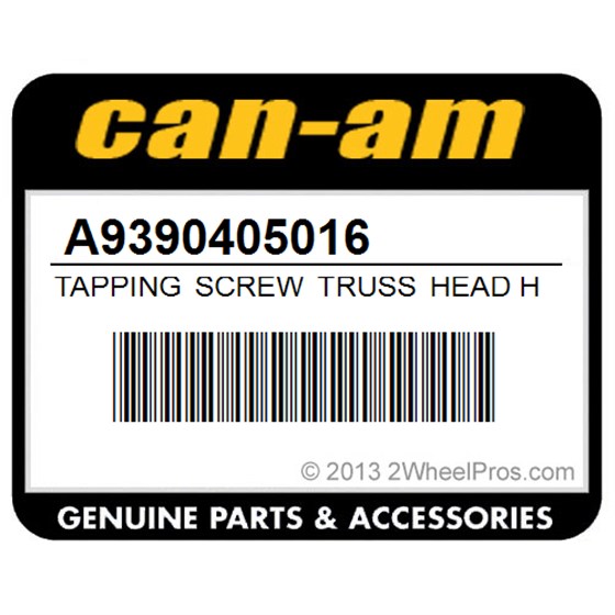 Can-Am A9390405016 Tapping Screw Truss Head Hex. M5 X 16