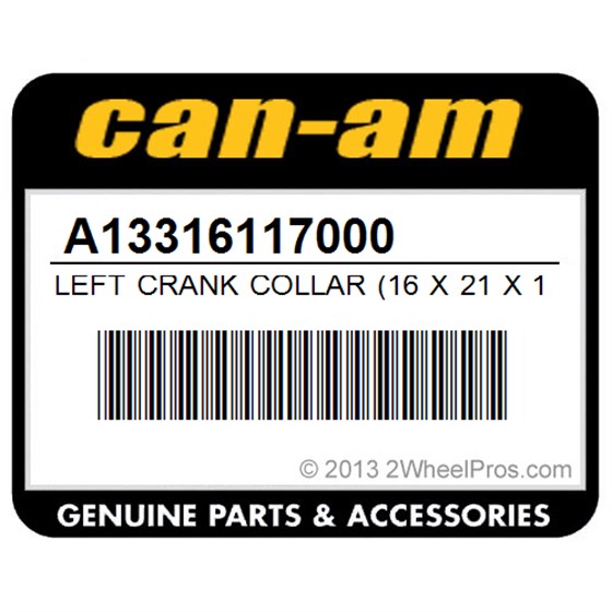 Can-Am A13316117000 Left Crank Collar (16 X 21 X 12)