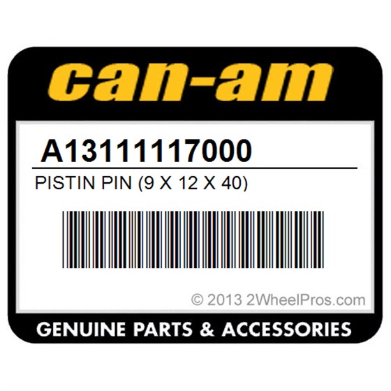 Can-Am A13111117000 Pistin Pin (9 X 12 X 40)