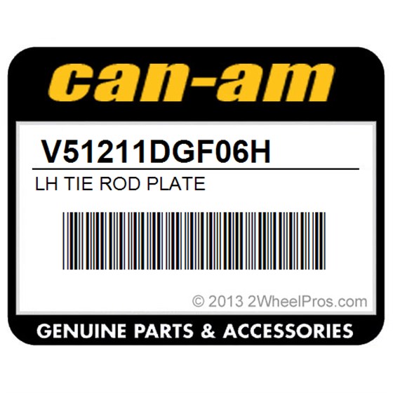 Can-Am V51211DGF06H Lh Tie Rod Plate