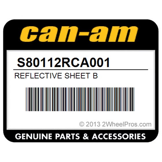 Can-Am S80112RCA001 Reflective Sheet B