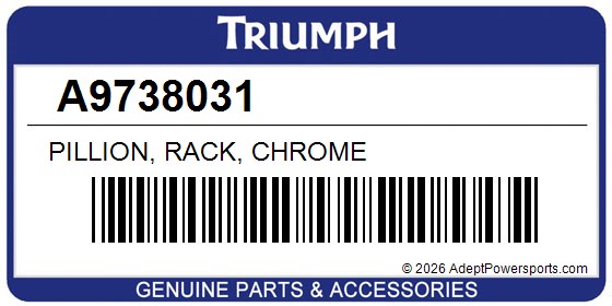 Triumph A9738031 Pillion, Rack, Chrome