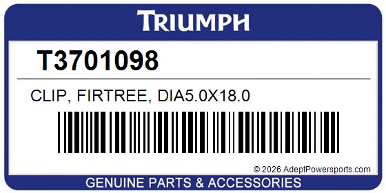 Triumph T3701098 Clip, Firtree, Dia5.0X18.0