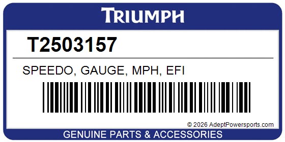 Triumph T2503157 Speedo, Gauge, Mph, Efi