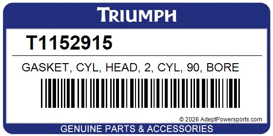 Triumph T1152915 Gasket, Cyl, Head, 2, Cyl, 90, Bore
