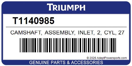 Triumph T1140985 Camshaft, Assembly, Inlet, 2, Cyl, 270