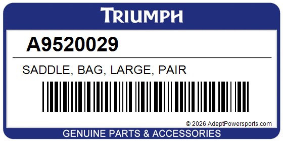 Triumph A9520029 Saddle, Bag, Large, Pair