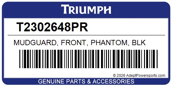 Triumph T2302648PR Mudguard, Front, Phantom, Blk
