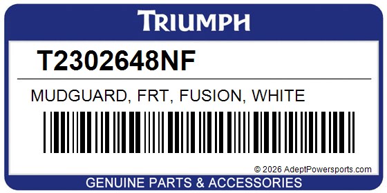 Triumph T2302648NF Mudguard, Frt, Fusion, White