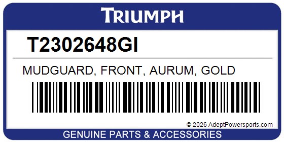 Triumph T2302648GI Mudguard, Front, Aurum, Gold