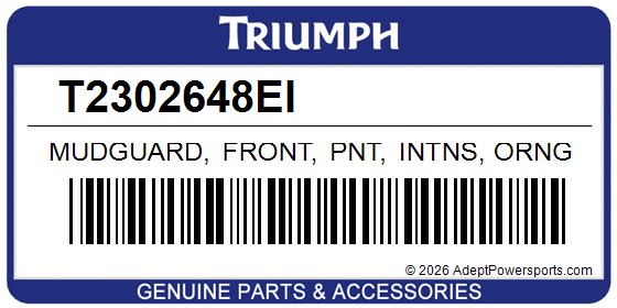 Triumph T2302648EI Mudguard, Front, Pnt, Intns, Ornge