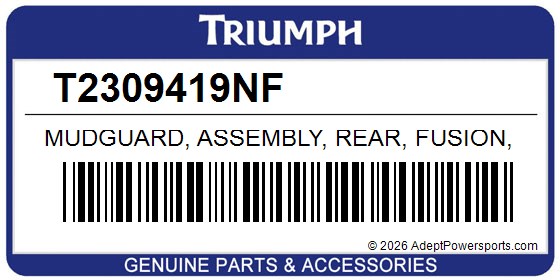 Triumph T2309419NF Mudguard, Assembly, Rear, Fusion, Nf