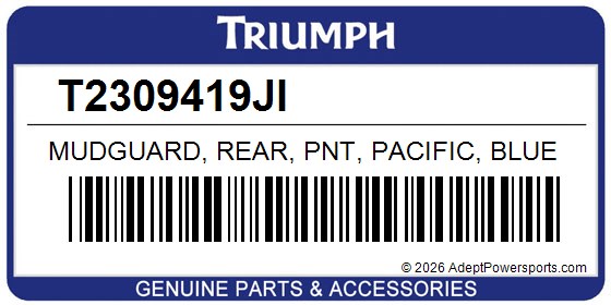 Triumph T2309419JI Mudguard, Rear, Pnt, Pacific, Blue
