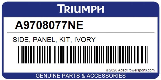 Triumph A9708077NE Side, Panel, Kit, Ivory