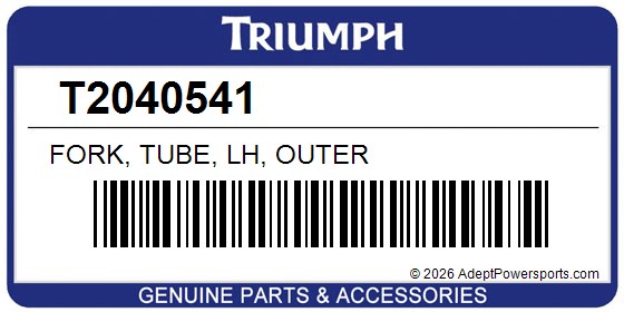 Triumph T2040541 Fork, Tube, Lh, Outer