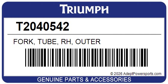 Triumph T2040542 Fork, Tube, Rh, Outer