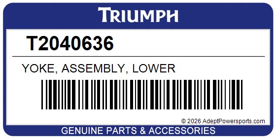 Triumph T2040636 Yoke, Assembly, Lower