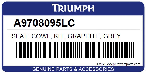 Triumph A9708095LC Seat, Cowl, Kit, Graphite, Grey