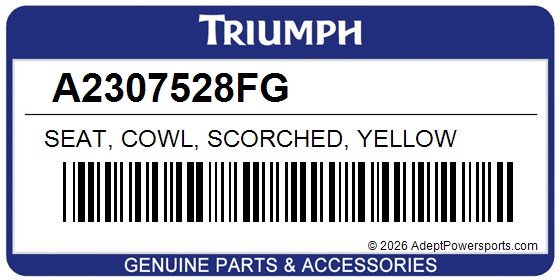 Triumph A2307528FG Seat, Cowl, Scorched, Yellow