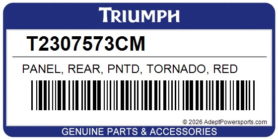 Triumph T2307573CM Panel, Rear, Pntd, Tornado, Red