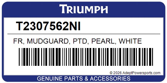 Triumph T2307562NI Fr, Mudguard, Ptd, Pearl, White