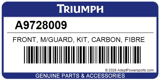 Triumph A9728009 Front, M/Guard, Kit, Carbon, Fibre
