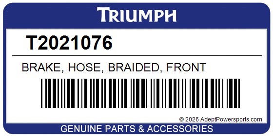 Triumph T2021076 Brake, Hose, Braided, Front