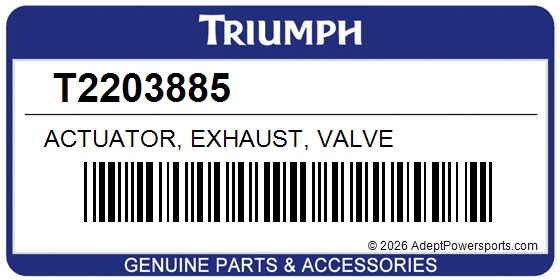 Triumph T2203885 Actuator, Exhaust, Valve