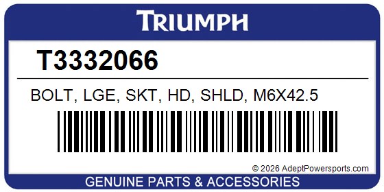 Triumph T3332066 Bolt, Lge, Skt, Hd, Shld, M6x42.5