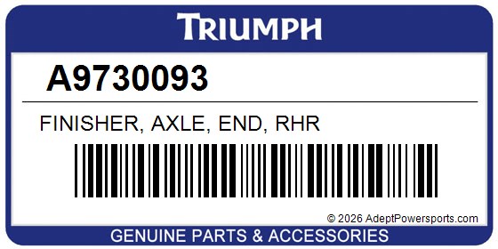 Triumph A9730093 Finisher, Axle, End, Rhr