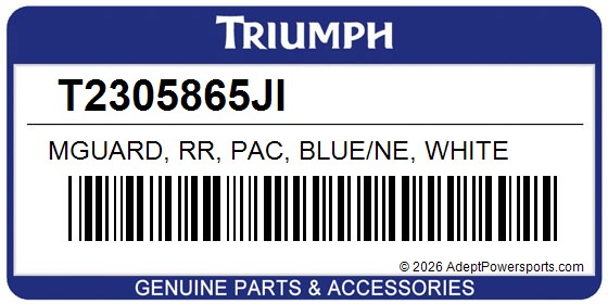 Triumph T2305865JI Mguard, Rr, Pac, Blue/Ne, White