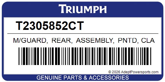 Triumph T2305852CT M/Guard, Rear, Assembly, Pntd, Claret